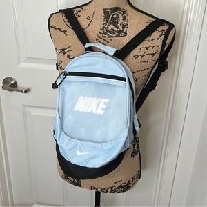 Nike Mini Backpack. Baby Blue and Black. Size Medium.